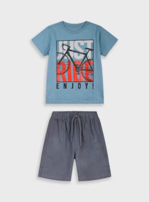 13-226011-0 Energiers Σετ μπλούζα βερμούδα αγόρι πετρόλ ανθρακί