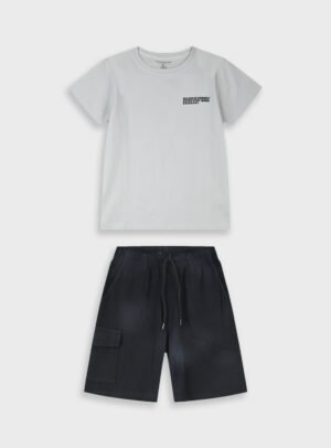 13-226072-0 Energiers Σετ μπλούζα βερμούδα αγόρι βεραμάν μαύρο