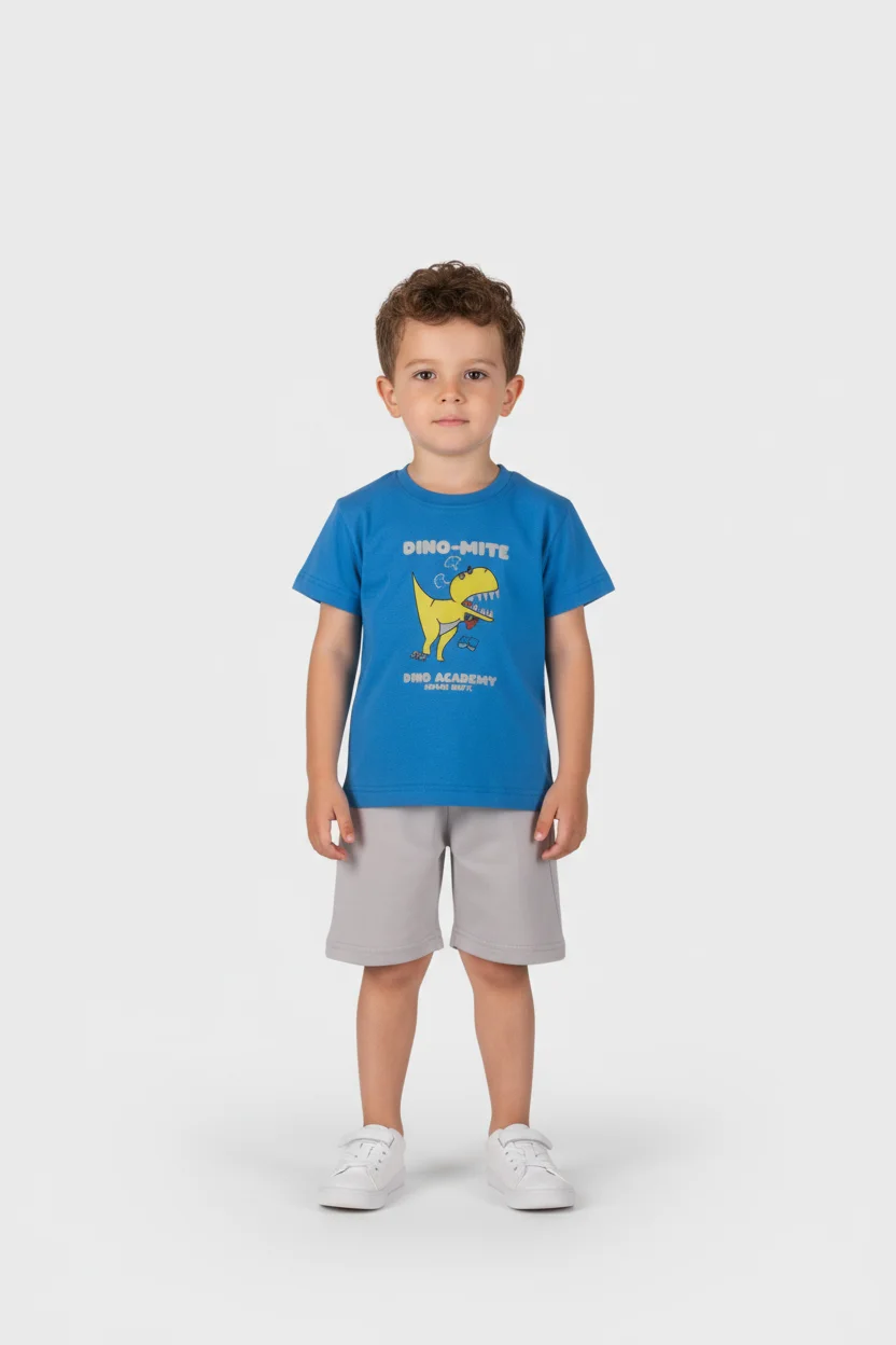 2612120 Joyce Σετ μπλούζα βερμούδα αγόρι ρουά μπεζ