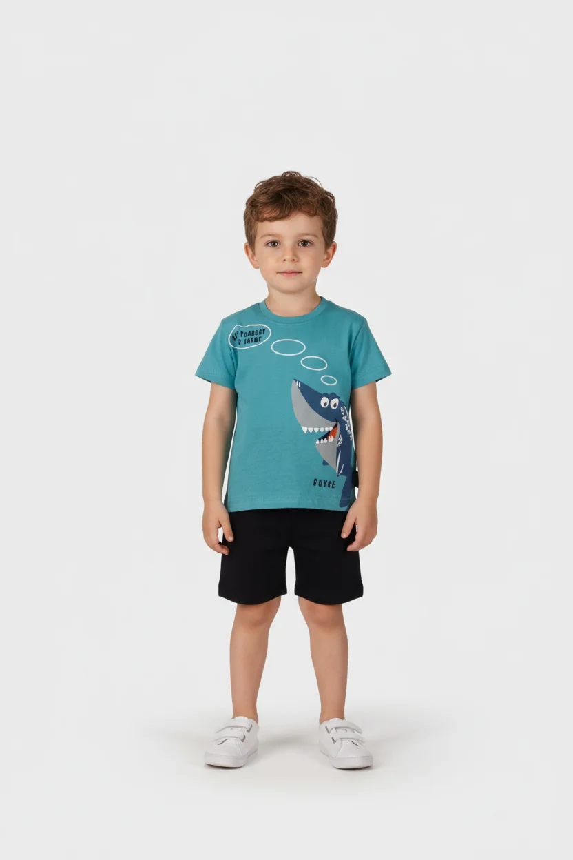 2612143 Joyce Σετ μπλούζα βερμούδα αγόρι βεραμάν