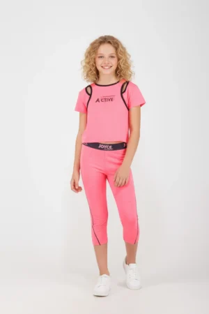 2613128 Joyce Σετ μπλούζα κολάν αθλητικό κορίτσι φούξια