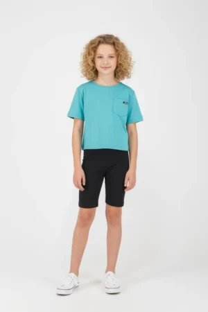 2613133 Joyce Σετ μπλούζα κολάν ποδηλατικό κορίτσι βεραμάν μαύρο