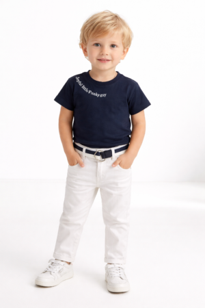 126-305134-1 Funky Σετ μπλούζα παντελόνι αγόρι μπλέ λευκό