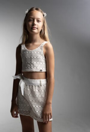 266051 Ebita Σετ μπλούζα σορτς κορίτσι λευκό