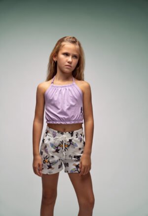 266073 Ebita Σετ μπλούζα σορτς κορίτσι λιλά