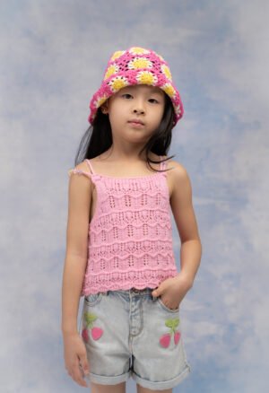 266258 Ebita Σετ μπλούζα σορτς τζιν κορίτσι ροζ μπλε