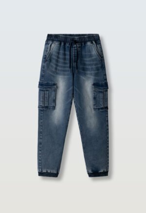 266728 Hashtag Παντελόνι τζιν cargo αγόρι μπλε