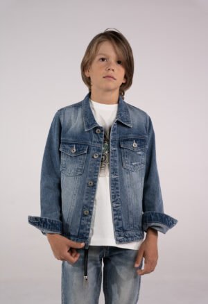 266733 Hashtag Μπουφάν τζιν αγόρι μπλε