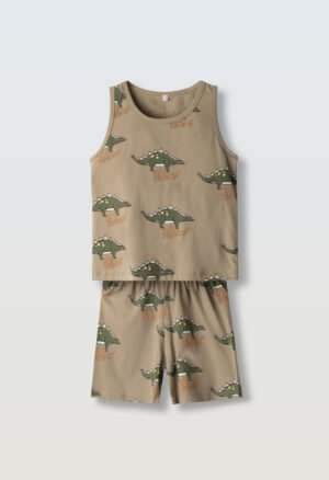 H-630 Hashtag Πιτζάμα αγόρι καφέ