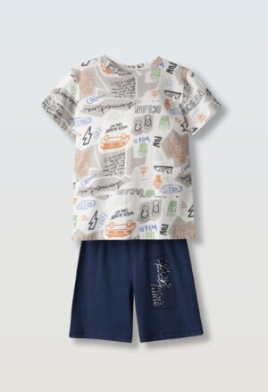 H-640 Hashtag Πιτζάμα αγόρι εκρού