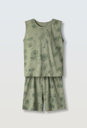 H-642 Hashtag Πιτζάμα αγόρι χακί