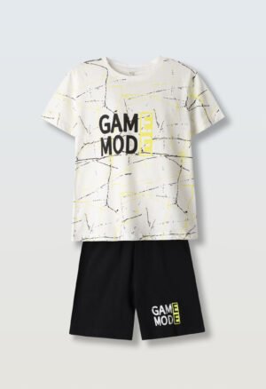 H-643 Hashtag Πιτζάμα αγόρι εκρού