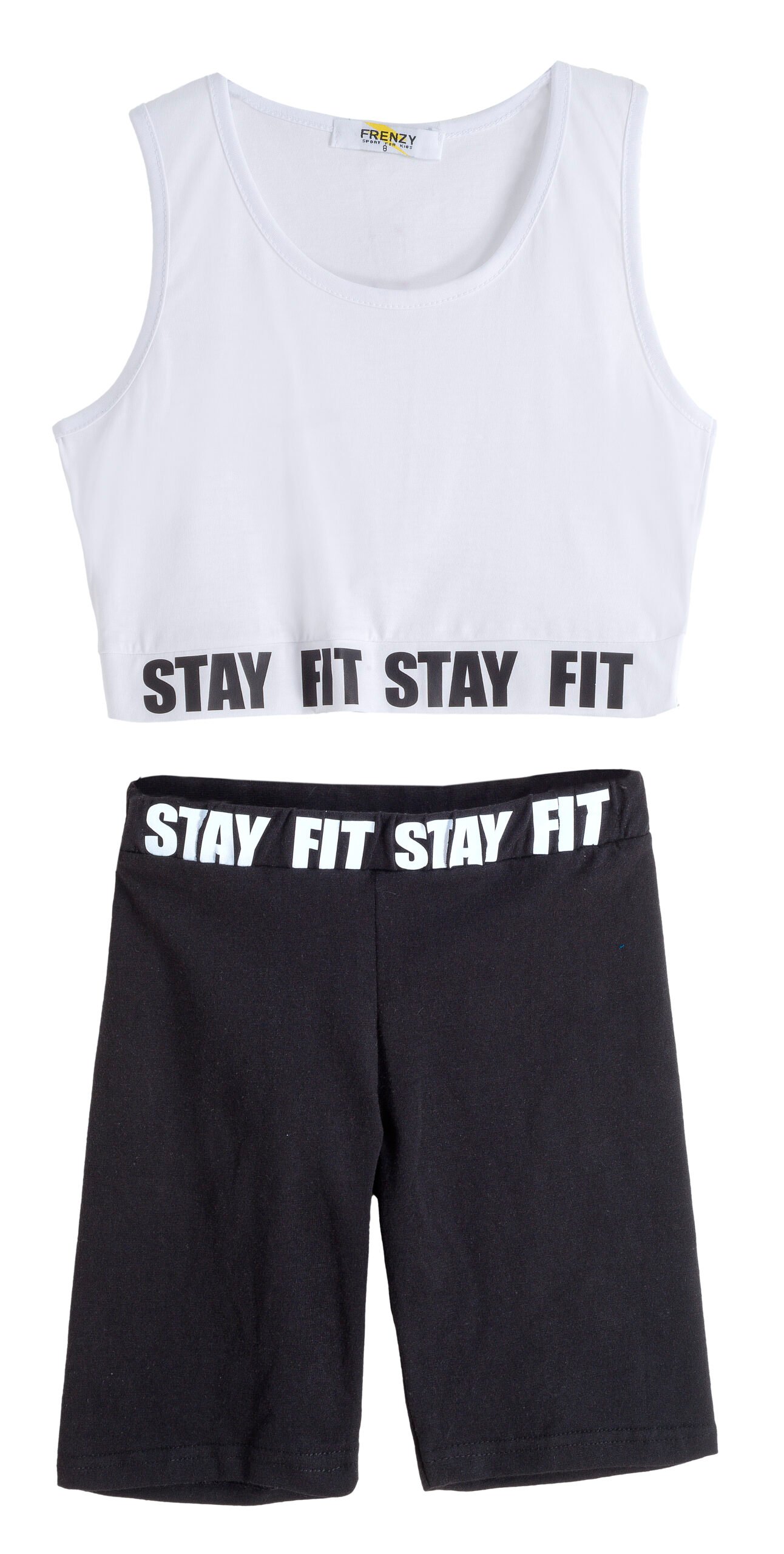 63615517 Frenzy Σετ μπλούζα κολάν κορίτσι λευκό μαύρο