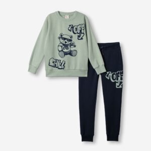 227-117133-2 Funky Σετ φόρμα φούτερ αγόρι πορσελάνη μπλε