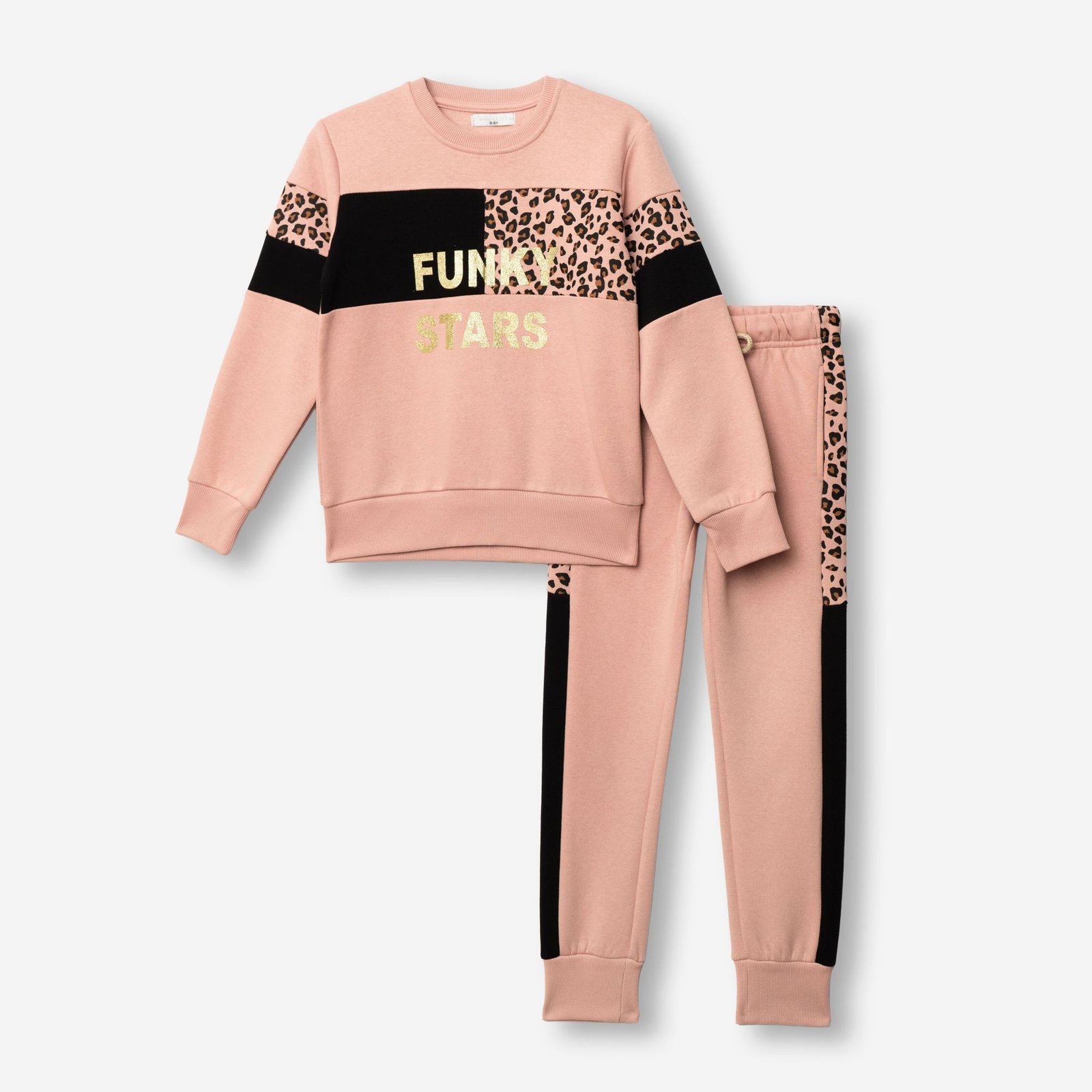 227-517139-1 Funky Σετ φόρμα φούτερ κορίτσι powder pink μαύρο