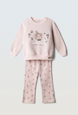 267218 Ebita Σετ μπλούζα φούτερ κολάν κορίτσι dusty pink