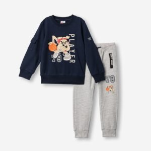 227-317140-1 Funky Σετ φόρμα αχνούδιαστη αγόρι μπλέ γκρί μελάνζε