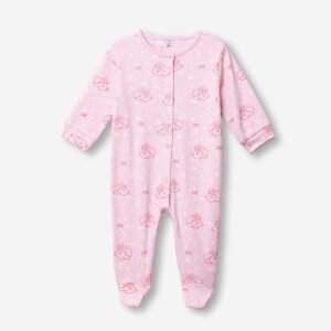 227-060118-1 Funky Φορμάκι ολόσωμο μηνών κορίτσι cozy pink allover