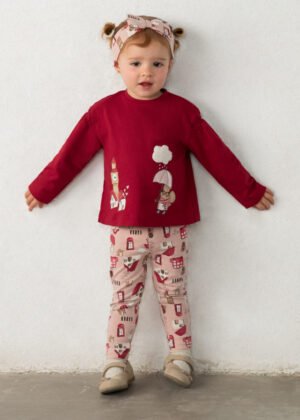 16-02780-069 Mayoral Σετ μπλούζα κολάν κορδέλα μηνών κορίτσι μπορντό